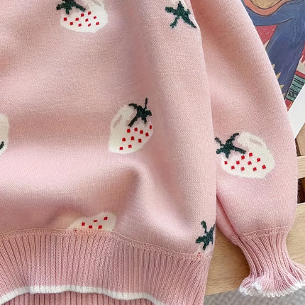 Girls' Knitwears, Velvet Thickeneded Knitwears, Kidsren's Bottoming Shirts, Girls' Fashionable Medium and Large Kidsren's Knitwears, Pullover Knitwears