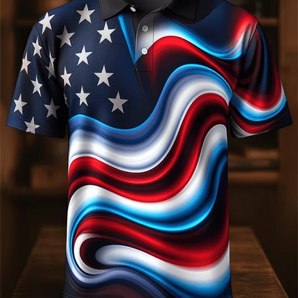 Couple Matching Usa 250 Patriotic Polo Shirt Men Women American Flag Statue Of Liberty Print Casual Breathable Sportswear Polo