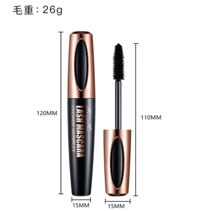 Waterproof Anti-sweat Mascara Lengthens Eyelashes Extension Black Silk Fiber Mascara Female Non-smudge Mascara Makeup Cosmetic