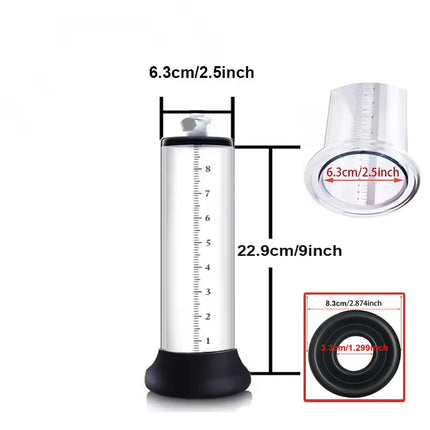 Acrylic Penis Pump Manual Penis Enlarger Sex Toy For Men Vacuum Pump Male Masturbation Penis Extender Trainer Adults Sex Product