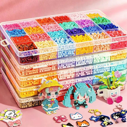 2.6mm 96 Colors Hama Beads DIY Craft Toys 3D Puzzle Iron Beads Creative Handmade Materials