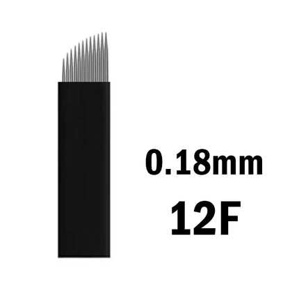 50pcs/Box Black Nano Blades Thin 0.18mm Microblading Flex U Shape Tattoo Needles Permanent Makeup Eyebrow Manual Pen