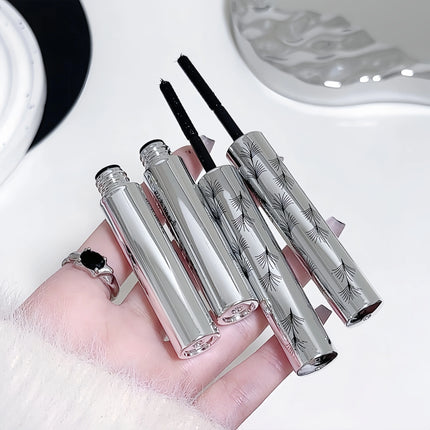Steel Tube Mascara-Special Spiral Brush,Waterproof LongLasting Silk Fiber Mascara,keep Each Eyelash Curled for aLong Time Makeup