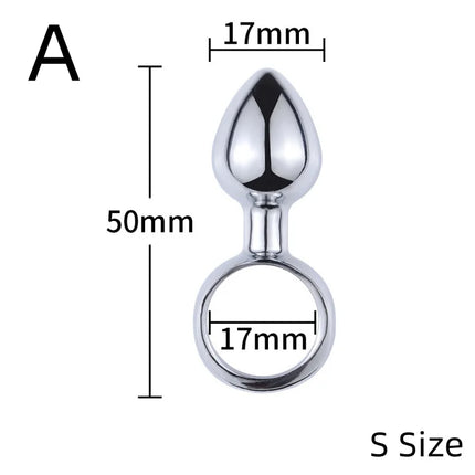 Exotic Accessories Metal Anal Plug With Pull Ring Adult Sex Products Anus Dilator Ass Stuff Tail Bdsm Erotic Games Novel Toys