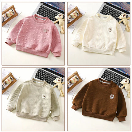 Boys Girls Casual Sweatshirt Autumn Spring Kids Long Sleeve Warm Pullover Children Clothing Teen Sportswear Coats