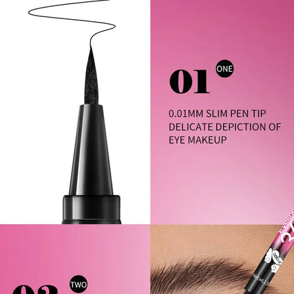 2/5/10pcs Black waterproof sweat-proof eyeliner pencil set, long-lasting and non-smudging beginners perfect gift for beginners