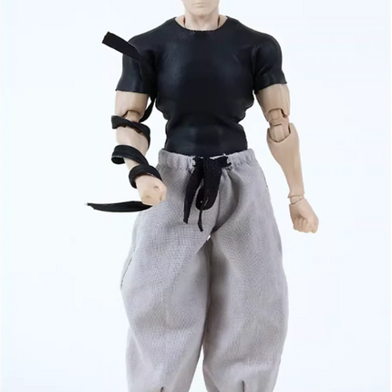 1/12 Scale Male Soldier Tight Black T-shirt Grey Loose Pants Clothes Model Fit 6 inch Romankey X COWL Action Figure Body