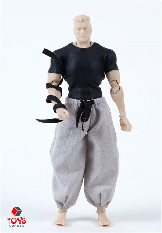 1/12 Scale Male Soldier Tight Black T-shirt Grey Loose Pants Clothes Model Fit 6 inch Romankey X COWL Action Figure Body