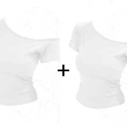 Slim Fit American Style Hot Girl Short Sleeve T-shirt 2025 Summer New Style Casual Versatile Short Length Women's Top