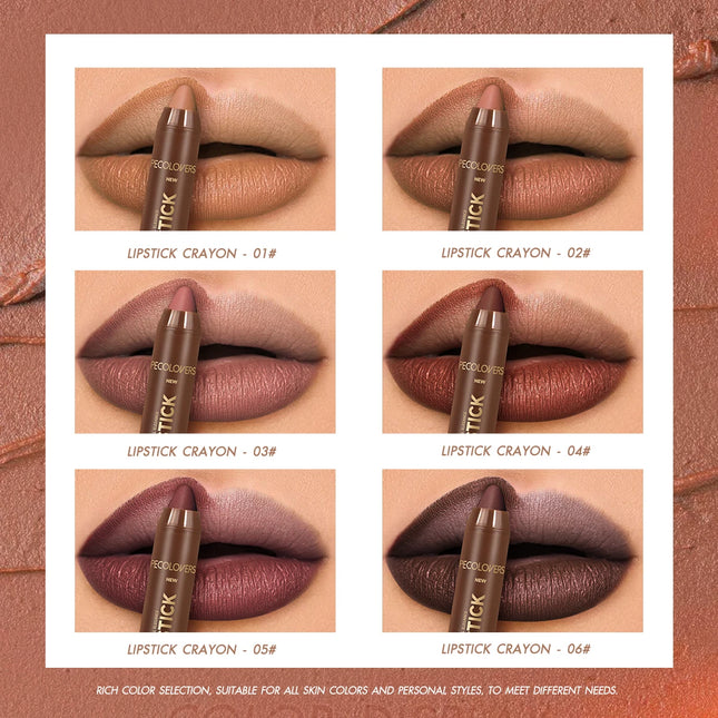 2In1 Matte Lipstick Pencil Waterproof Long Lasting Lip Brown Velvet Lip Liner Pen Lips Makeup Women Cosmetics