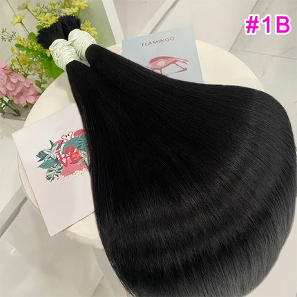 No Weft Straight Bulk Braiding Hair 100% Brazilian Virgin Remy Human Hair Extensions 50g 100g Blonde 1B Color Natural Hairpiece