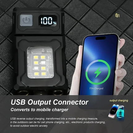 Mini USB Recharge LED Flashlight Tail Magnet COB Work Light Super Bright Portable Outdoor Emergency Torch Pocket Camping Lantern