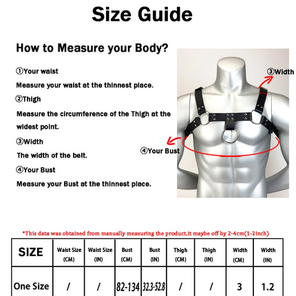 Fashion Men Leather Chest Harness Lingerie Adjustable Leather Body Bondage Strap Punk Club Costume Clothing Accessories