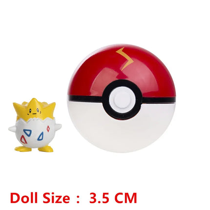 Pokemon Pokeball With Cartoon Movie Anime Figure Pikachu Charmander Eevee Squirtle Vulpix Quality Pet Action Model Toys Gifts