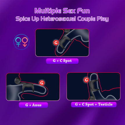 Spiral Cock Ring Vibrator 10 Vibration Clitoris Stimulation Penis Ring Male Delay Ejaculation Chastity Cage Sex Toy for Couples