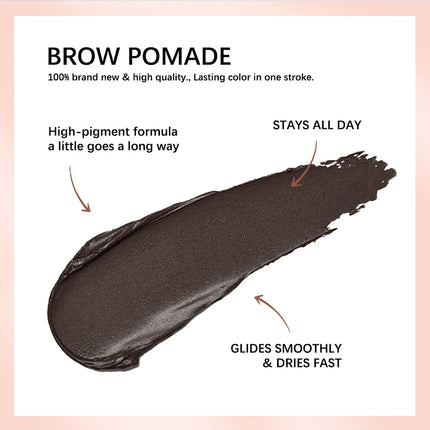 6Color Matte Black Wild Eyebrow Cream 3D Natural Tint Eyebrow Enhancers Gel Wax Waterproof Long Lasting Eye Makeup Cosmetic Tool