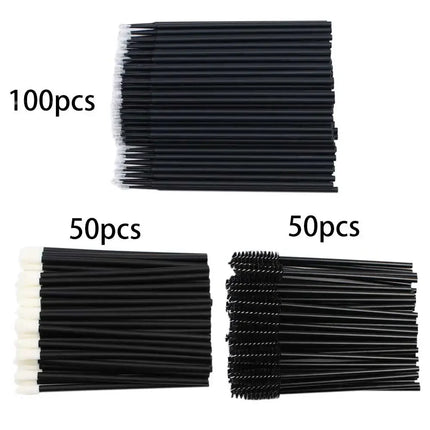 200pcs Disposable Brushes Set Mascara Wands Lip Brushes Microbrush Applicator Swab for Eyelash Extension Eyebrow Makeup Tools