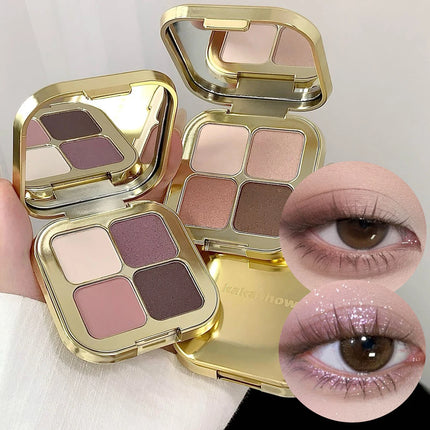 Kakashow sunset magic eye shadow plate pearl matte earth color Korean makeup eye shadow ﻿