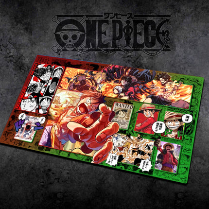 60*35cm Anime One Piece OPCG GAME Card PlayMat Comic Series New Four Emperors Teach Shankusu Buggy Luffy Chopper Collection Toys