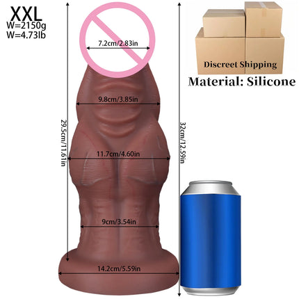 Huge Horse Dildo Thick Anal Plug Realistic Penis Soft Silicone Dick Toy Muscle Dildos Vaginal Massage Dilator Sex Toys Women Men