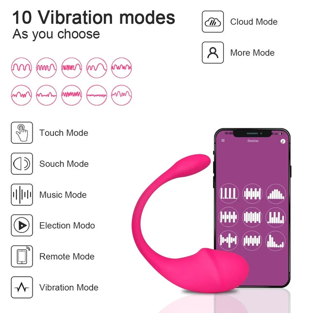 Wireless Bluetooth Dildo Vibrator Egg for Women APP Control Clitoris Stimulator Wearable G Spot Love Egg Adult Vibrating Sex Toy