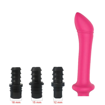 1 Pc Threaded Silicone Fascia Gun Massage Head With 3 Sizes Of Connectors, 12-13mm/15-16mm/18-19mm, Fascia Gun Massage dildo