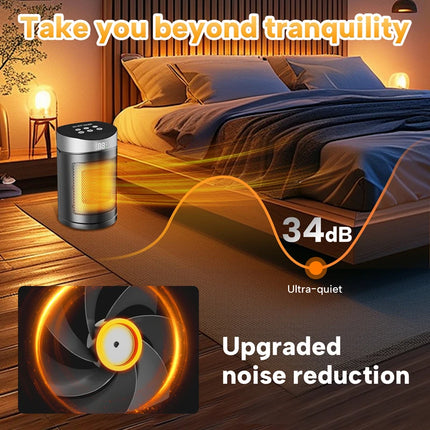 Electric Heater 1500W Space Heater Indoor Energy Saving Hot Air Heater With Remote Control Timer Warmer For Office Home