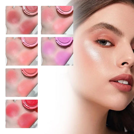 Lip And Cheek Blush Cream Lightweight Excellent Spreadability Long-Lasting Color-Locking Waterproof For All Skins Gentle