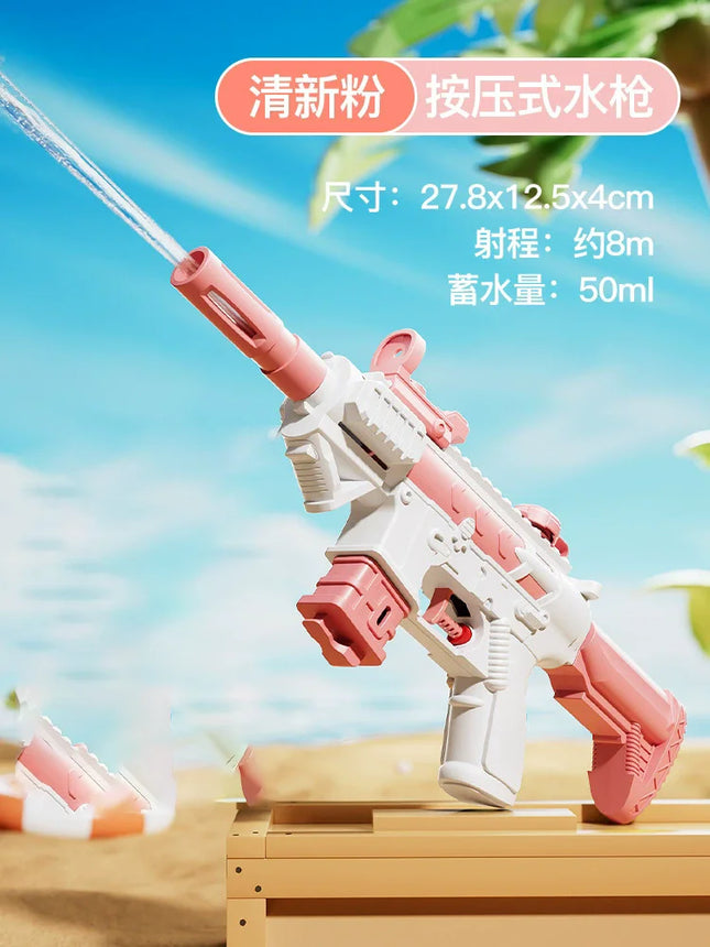 Summer Water Gun M416 Manual Pistol High-pressure Automatic Shooting Water Gun Beach Toy for Kid Children Boys Girls