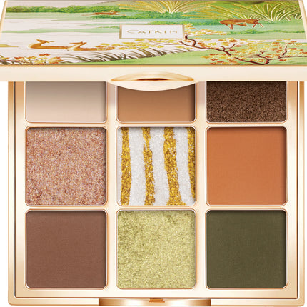 CATKIN Eyeshadow Palette Makeup, Matte Shimmer 9 Colors, Highly Pigmented, Creamy Texture Natural Bronze Neutral