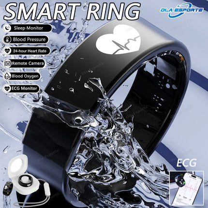 New R30 ECG Body Temperature Smart Health Ring Blood Pressure Sleep Monitoring Rings Waterproof Multiple Sport Modes Smart Ring