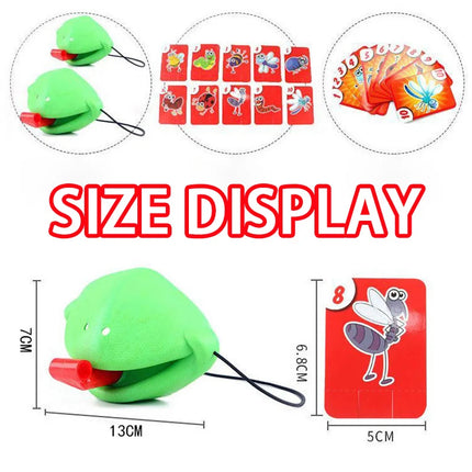Frog Lizard Mask Tongue Wagging Game Lick Cards Stress Relief Funny Desktop Puzzle Toy Kids Family Party Interactive Gift