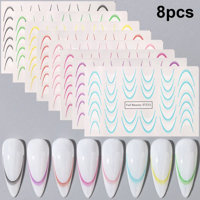 Gradient French Nail Stickers / Stickers Ongles Gradient
