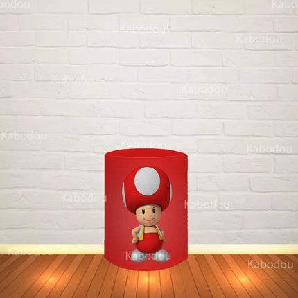 Super Marios Backdrop Kids Birthday Party Baby Shower Photography Background Decor Cylinder Cover for Photo Booth