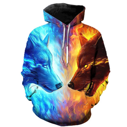 3D Wolf Hoodies Men Hooded Animal Printed Hoodie Sweatshirts Tracksuits Man/women Jackets Funny Hoody DropShipping