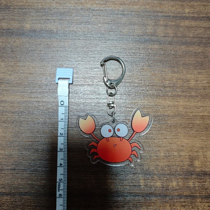 Anime Ganbare! Nakamura-kun!! Cosplay Keychain Acrylic Key Chain Crab Pendant Keyring Unisex Jewelry Bag Accessories Prop