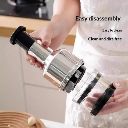 Hand Manual Mincer Garlic Press Chopper Vegetable Slicer 304 Stainless Steel Garlic Press Crusher Onion Cutter Kitchen Tool