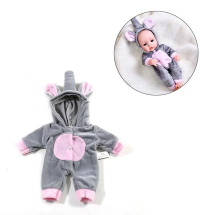For 12inch 30cm Baby Born Doll Winter Plush Romper Pajamas Outfit Clothing Doll Swaddle Knitted Sweater Suit+Socks Set Clothes