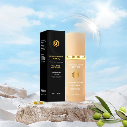 Sunscreen Foundation SPF50 PA+++ Full Coverage Long Lasting Waterproof Sweatproof Natural Matte Shine Control Poreless Outdoor