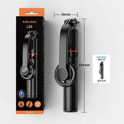 Magnetic Extendable Selfie Stick Tripod Holder Stand with Bluetooth Wireless Remote for Magsafe IPhone Android Portable Mount
