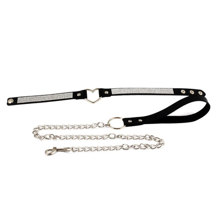 PU Leather Slave BDSM Collar With Leash Adult Games Sex Bondage Restraint Neck Cuffs Fetish Collar Erotic Sex Toys for Women Men