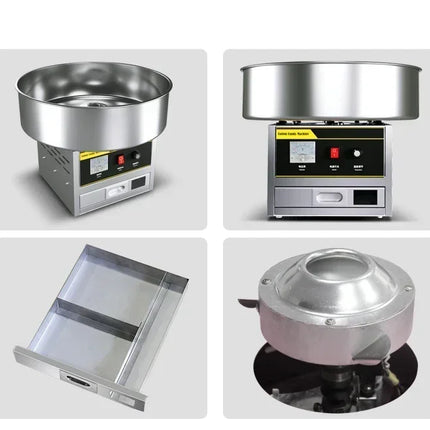 Commercial Cotton Candy Machine New Cotton Sugar Floss Making Machine Stainless Steel Electric DIY Candy Cotton Maker