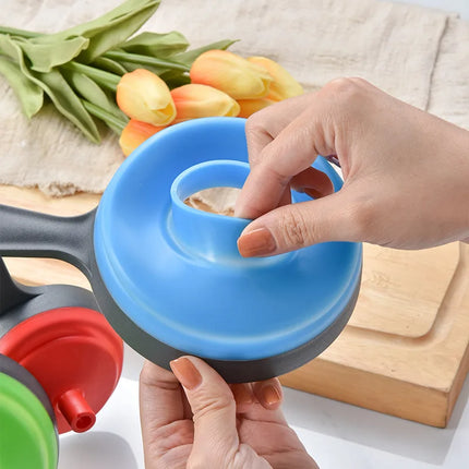 3Pcs/set Funnels Wide/ Thin Mouth Foldable Kitchen Funnels Set Jam Filling Bottles Oil Funnel Kitchen Gadget