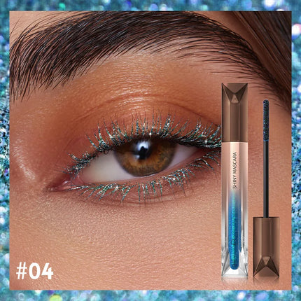 Glitter Sparkling Mascara Long-Lasting Effects Waterproof Smudge-Proof  Crushed Diamond Mascara Pearlescent Fine Flash Mascara