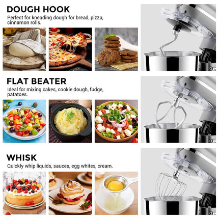 6L Multifunctional Stand Mixer – 3-in-1 Dough Kneader, Meat Grinder & Sausage Stuffer, Heavy-Duty Motor for Baking/Cooking