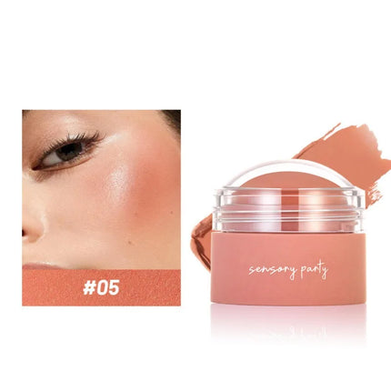 Soft Blush Cream, Single Color Palette for Young Girls, Peach Orange Blush, Rouge Nude Makeup, Multi-purpose Lipstick and Blush