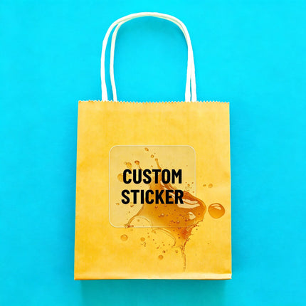 Custom Square Stickers Personalized Logo Text Image Paper Waterproof Transparent Customized Small Vinyl Decals Labels