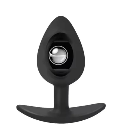 Butt Plug with Metal Ball Rolling Massage Silicone Vagina Anus Dilator Anal Bead Adult Product Sex Toys for Men Women Anal Plug