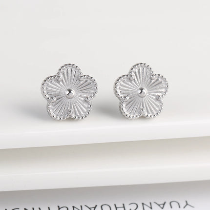 Hot Sale Stainless Steel Laser Five Leaf Flower Petal Adjustable Clover Bracelet Classic for Woman Girl Brand Jewelry Party Gift