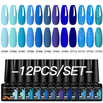 12pc All-season Nail Gel Polish Set Multicolor TPO HEMA Free Long-Lasting UV LED Nail Supplies for Women Daily & Party Wearing